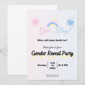 Gender Reveal Boy or Girl? Kaart (Voorkant / Achterkant)