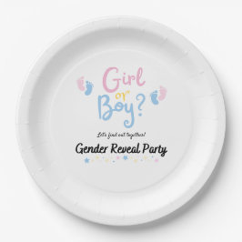 Gender Reveal Boy or Girl? Papieren Bordje
