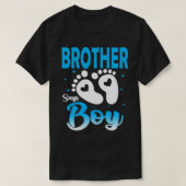 Gender Reveal BROTHER zegt Boy Baby Aankondiging B T-shirt (Design voorkant)