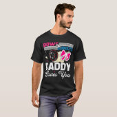 Gender Reveal Dad Est Humor Bows Or Burnouts Daddy T-shirt (Voorkant volledig)