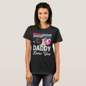 Gender Reveal Dad Est Humor Bows Or Burnouts Daddy T-shirt (Voorkant volledig)