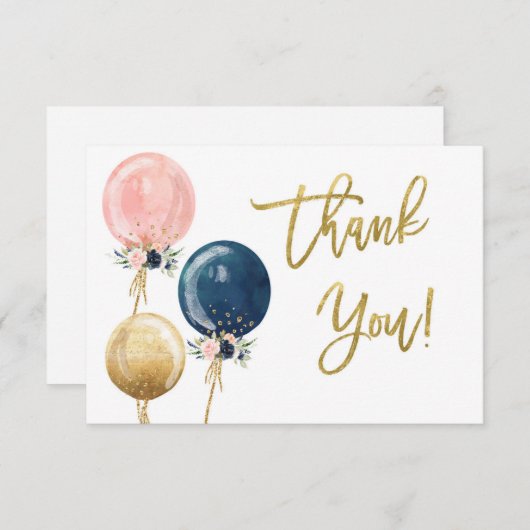 Gender reveal dank je notitiekaartje (Voorkant / Achterkant)