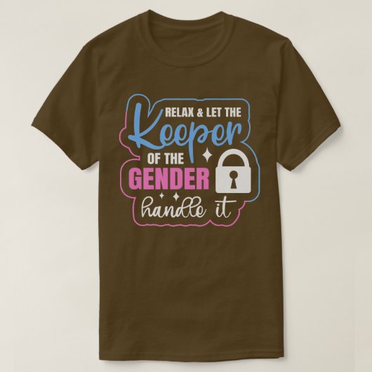 Gender Reveal Design for a Keeper of the Gender T-shirt (Design voorkant)