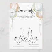 Gender Reveal Draw the Baby shower Game Kaart (Voorkant)