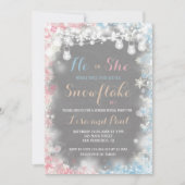 Gender Reveal Een beetje sneeuwvlok is onderweg Kaart (Voorkant)