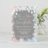 Gender Reveal Een beetje sneeuwvlok is onderweg Kaart (Staand voorkant)