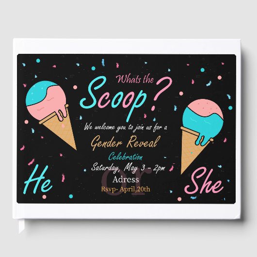 Gender reveal gastenboek (Voorkant)