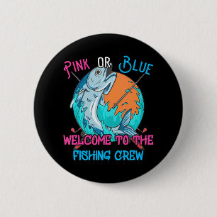 Gender Reveal Gevist voor een Visser Ronde Button 5,7 Cm