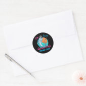 Gender Reveal Gevist voor een Visser Ronde Sticker (Envelop)