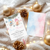 Gender Reveal Gingerbread Baubles Baby Shower Kaart