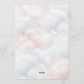 Gender Reveal He or She Bear Balloon Invitation Kaart (Achterkant)