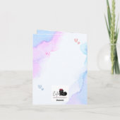 Gender Reveal invitation - Blue and Pink Storks (Achterkant)