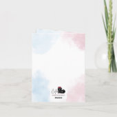 Gender Reveal Invitation - Blue & Pink Balloons (Achterkant)