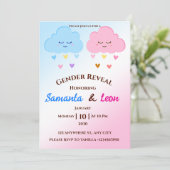 Gender Reveal Invitation Card Kaart (Staand voorkant)