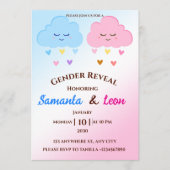 Gender Reveal Invitation Card Kaart (Voorkant)