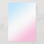 Gender Reveal Invitation Card Kaart (Achterkant)