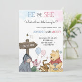 Gender reveal invitation card with joyful imagery kaart (Staand voorkant)