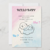 Gender reveal invitation kaart (Voorkant)