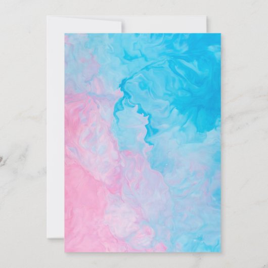 Gender Reveal Invitation Kaart (Achterkant)