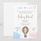 Gender Reveal Invitation Spaans Kaart (Voorkant / Achterkant)