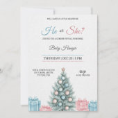 Gender Reveal Invitation with festive theme Kaart (Voorkant)