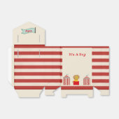 "Gender Reveal", jongen, Circus Baby shower Favor Bedankdoosjes (Uitgevouwen)