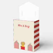"Gender Reveal", jongen, Circus Baby shower Favor Bedankdoosjes (Geopend)