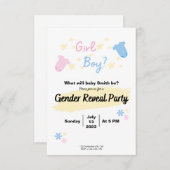 Gender Reveal Kaart (Voorkant / Achterkant)