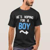 Gender reveal matching for mom and dad reveal par t-shirt (Voorkant)