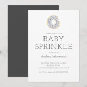 Gender Reveal Party Baby Sprinkle Donut Invitation Kaart (Voorkant / Achterkant)