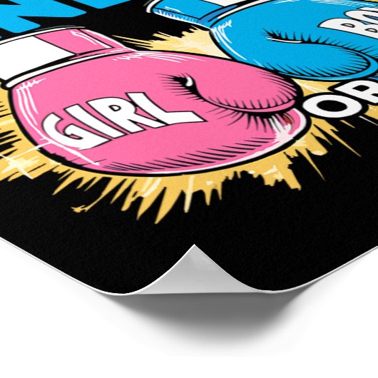Gender Reveal Party Bokshandschoenen Keeper of Gen Poster (Hoek)