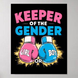 Gender Reveal Party Bokshandschoenen Keeper of Gen Poster
