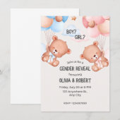 gender reveal party informatiekaartje (Voorkant / Achterkant)