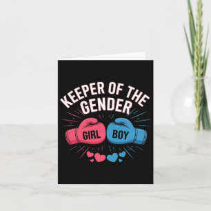 Gender Reveal Party Keeper of Gender Boxing Pink O Kaart