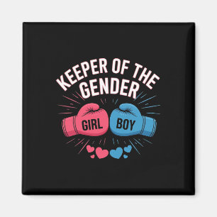 Gender Reveal Party Keeper of Gender Boxing Pink O Magneet