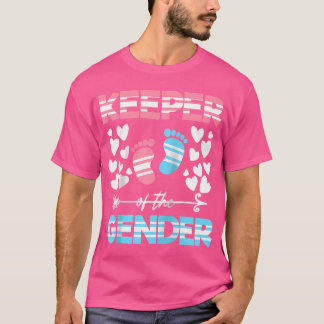 Gender Reveal Party Keeper Of The Gender 	 Basebal T-shirt