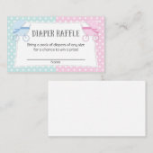 Gender Reveal Party Luier Raffle Tickets Informatiekaartje (Voorkant / Achterkant)