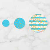 Gender Reveal Party Roze en Blauwe Tafel Confetti (Achterkanten)