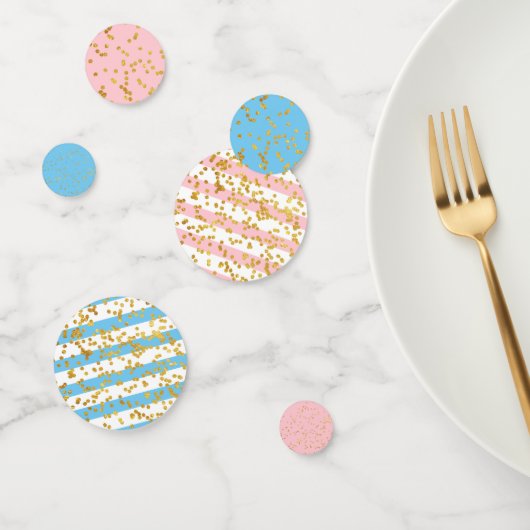 Gender Reveal Party Roze en Blauwe Tafel Confetti (Groep)