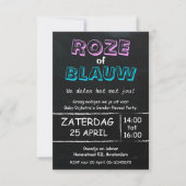Gender Reveal Party | Roze of Blauw | uitnodiging (Voorkant)