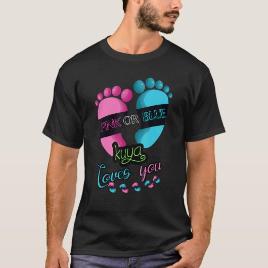 Gender Reveal Party Team Baby Shower Pinkness Blue T-shirt (Voorkant)