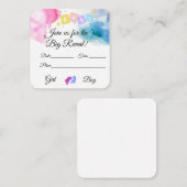 Gender Reveal Party uitnodiging (Voorkant / Achterkant)