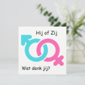 Gender Reveal Party uitnodiging (Staand voorkant)