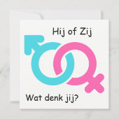 Gender Reveal Party uitnodiging (Voorkant)