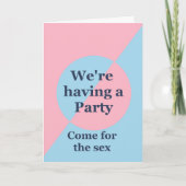 Gender Reveal Party Uitnodiging Roze en Blauw (Voorkant)