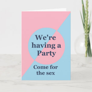 Gender Reveal Party Uitnodiging Roze en Blauw