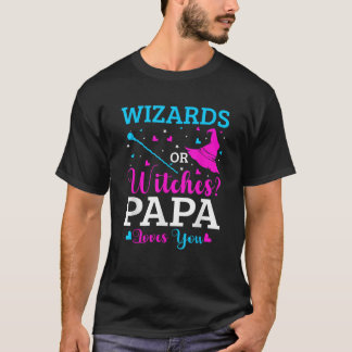 Gender Reveal Party Wizards Or Witches Pink Or Blu T-shirt