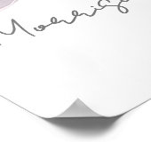 Gender Reveal Pink Blue Bow Welcome Sign Poster (Hoek)