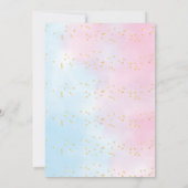 Gender Reveal Pink Blue Strollers Baby shower Kaart (Achterkant)