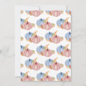 Gender Reveal Pumpkin Baby shower Kaart (Achterkant)